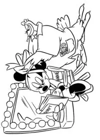 Fisă de colorat cu Minnie mouse de colorat p13