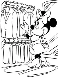 Fisă de colorat cu Minnie mouse de colorat p20