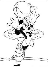 Fisă de colorat cu Minnie mouse de colorat p25