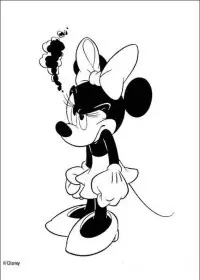 Fisă de colorat cu Minnie mouse de colorat p27