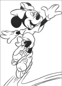 Fisă de colorat cu Minnie mouse de colorat p31