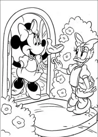 Fisă de colorat cu Minnie mouse de colorat p32