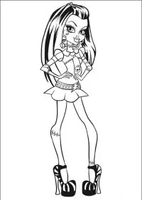 Fisă de colorat cu Monster high de colorat p04