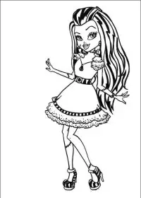 Fisă de colorat cu Monster high de colorat p05