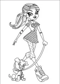 Fisă de colorat cu Monster high de colorat p06
