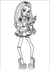 Fisă de colorat cu Monster high de colorat p07