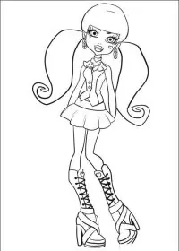 Fisă de colorat cu Monster high de colorat p10