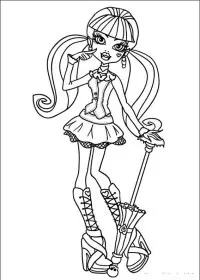 Fisă de colorat cu Monster high de colorat p11
