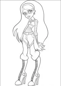 Fisă de colorat cu Monster high de colorat p12