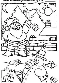 Fisă de colorat cu Mos craciun de colorat p02