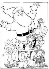 Fisă de colorat cu Mos craciun de colorat p03