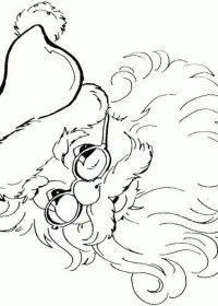 Fisă de colorat cu Mos craciun de colorat p04