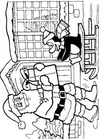 Fisă de colorat cu Mos craciun de colorat p05