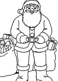 Fisă de colorat cu Mos craciun de colorat p08