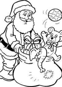 Fisă de colorat cu Mos craciun de colorat p09
