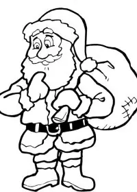 Fisă de colorat cu Mos craciun de colorat p10