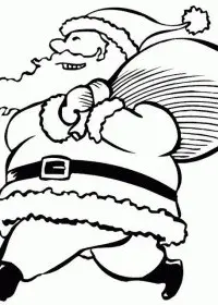 Fisă de colorat cu Mos craciun de colorat p12