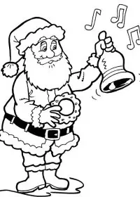 Fisă de colorat cu Mos craciun de colorat p13
