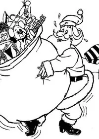 Fisă de colorat cu Mos craciun de colorat p17