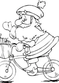 Fisă de colorat cu Mos craciun de colorat p18