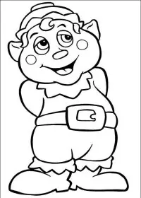 Fisă de colorat cu Mos craciun de colorat p19