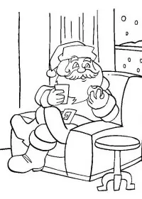 Fisă de colorat cu Mos craciun de colorat p21