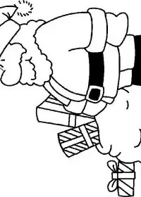 Fisă de colorat cu Mos craciun de colorat p22