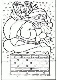 Fisă de colorat cu Mos craciun de colorat p23