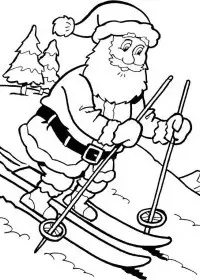 Fisă de colorat cu Mos craciun de colorat p24