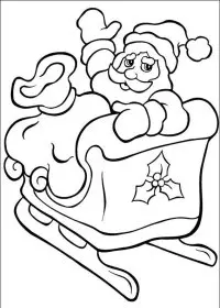 Fisă de colorat cu Mos craciun de colorat p26