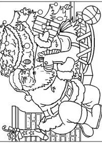 Fisă de colorat cu Mos craciun de colorat p28