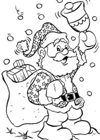 Fisă de colorat cu Mos craciun de colorat p31