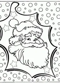 Fisă de colorat cu Mos craciun de colorat p32