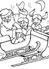 Fisă de colorat cu Mos craciun de colorat p35