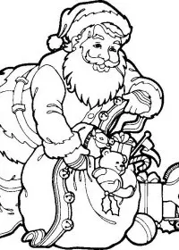 Fisă de colorat cu Mos craciun de colorat p39