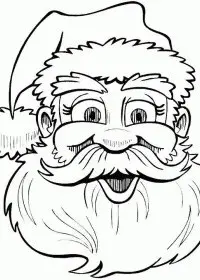 Fisă de colorat cu Mos craciun de colorat p40