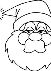 Fisă de colorat cu Mos craciun de colorat p50