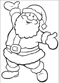 Fisă de colorat cu Mos craciun de colorat p56