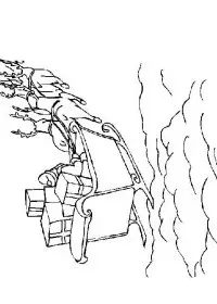 Fisă de colorat cu Mos craciun de colorat p61