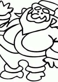 Fisă de colorat cu Mos craciun de colorat p66