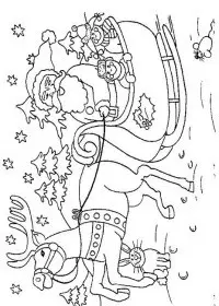 Fisă de colorat cu Mos craciun de colorat p70