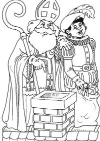 Fisă de colorat cu Mos nicolae de colorat p11