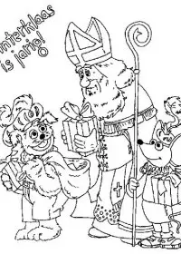 Fisă de colorat cu Mos nicolae de colorat p12