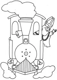 Fisă de colorat cu Mos nicolae de colorat p16