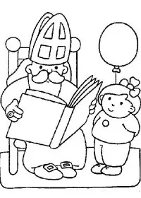 Fisă de colorat cu Mos nicolae de colorat p17