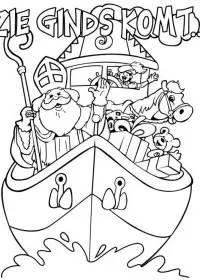 Fisă de colorat cu Mos nicolae de colorat p18