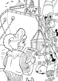 Fisă de colorat cu Mos nicolae de colorat p20