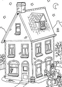 Fisă de colorat cu Mos nicolae de colorat p24