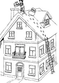 Fisă de colorat cu Mos nicolae de colorat p33