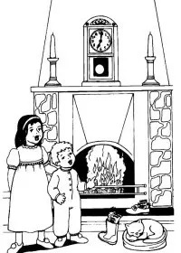 Fisă de colorat cu Mos nicolae de colorat p36